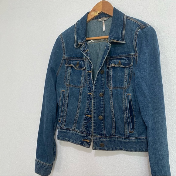 Free People Denim Jacket Small - Picture 3 of 8